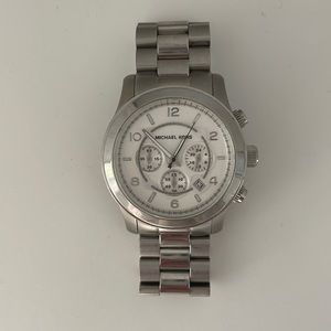 MICHAEL KORS Oversized Silver-Tone Watch